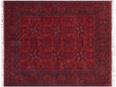 handmade Tribal Biljik Khal Mohammadi Red Blue Hand Knotted RECTANGLE 100% WOOL area rug 5x6